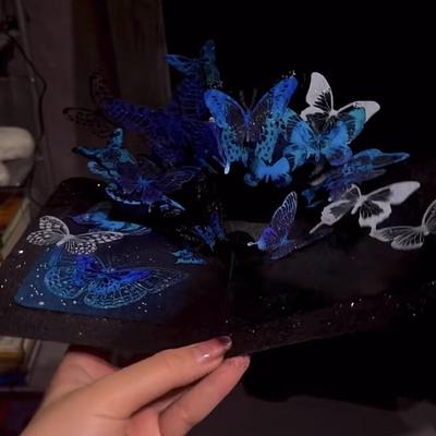 蝴蝶拱桥立体书手工材料包送女友520礼物同学毕业记念生日贺卡