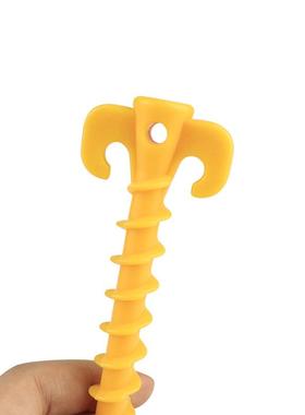 户外露营帐篷地钉沙滩防风塑料地钉懒人充气沙发黄色地丁厂家