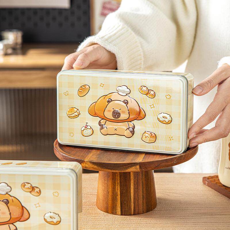 零食铁罐曲奇饼干烘焙点心包装打包收纳盒创意可爱新款马口铁罐空