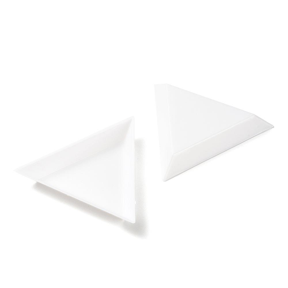 跨境新品珠子分类工具美甲三角点钻盘塑料托盘不锈钢带铲镊子