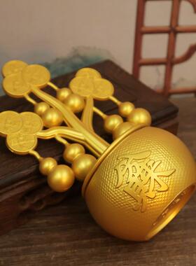 新款福禄发财树转转招财摆件家居酒柜装饰品客厅电视柜摇钱树开业