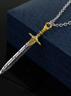 跨境创意海洋怪兽剑项链 perc波西杰克逊宝剑吊坠锁骨链颈链