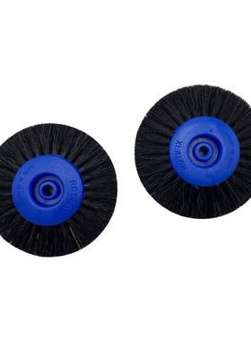 蓝色3C4C短65mm塑料塑芯毛刷抛光轮抛光刷除锈刷玉石缝隙抛磨毛刷