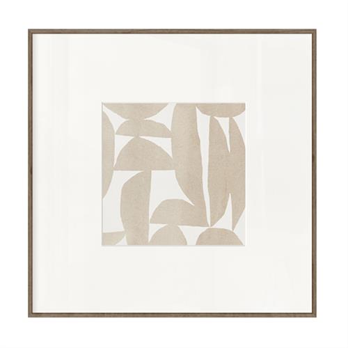 丘山生活 抽象色块装饰画 餐厅单幅边桌挂画日式和风禅意画正方形图片