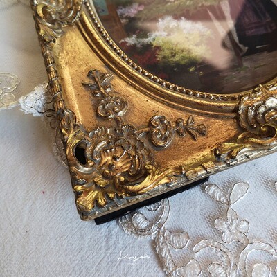 画谜法式小框组合装n饰画客厅背景墙挂画复古小众艺术美式人物壁