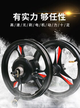 厉风14寸自行车踏板车350w电机36V48V改装P电动车配件代驾车套件