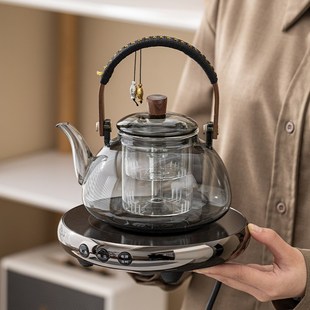 电陶炉煮茶器家用室内插电蒸煮两用玻璃泡茶O壶烧水耐高温养生壶
