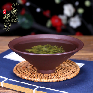 段泥紫泥大斗笠杯主人杯单杯功夫茶杯个人家用 宜兴紫砂品d茗杯