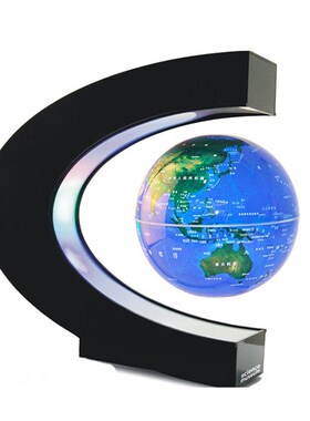 磁悬浮地球仪6寸发光自转小夜灯办公室桌K装饰科技感摆件创意礼品