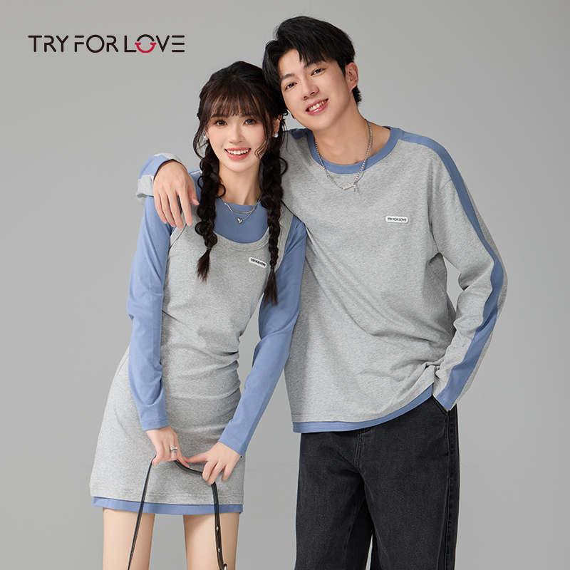 tryforlove情侣装长袖入秋私语连衣裙2025春秋季新款秋装一衣一裙