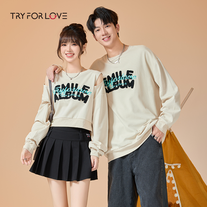 Tryforlove【两件装】早秋情侣装卫衣枫糖可颂2025春秋季新款秋装