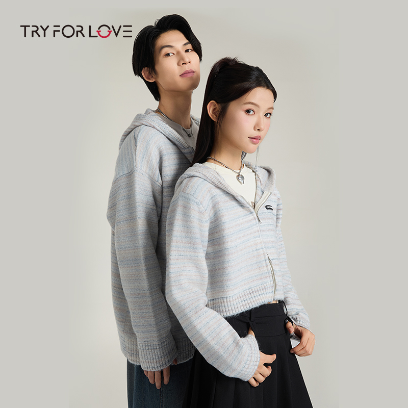 连帽卫衣TRYFORLOVE情侣装开衫