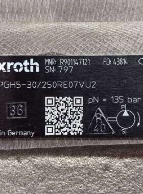R901147121PGH5-30/250RE07VU2#Rexroth内啮合齿轮泵