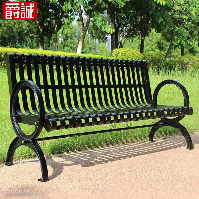 小区花园庭院景区公园椅户外长椅铁艺休闲双人座椅园林铸铁公园椅