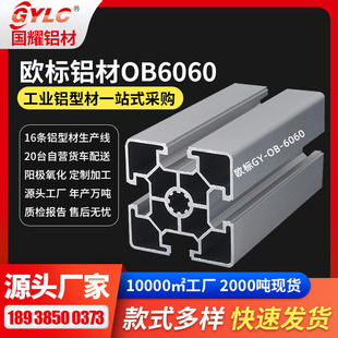 宁波欧标铝型材 60X60R形机架设备流水母围栏通用GYLC欧标铝型材