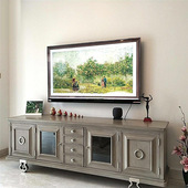 美式 电视柜莫里印象电视柜茶几客厅配套灰色家具美式 实木电视柜