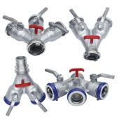 6消防分水分器内扣式 螺旋式 快速二分水三四水器65进565三分水器出