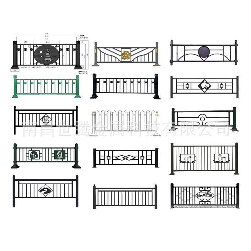 政路护市栏马路中央防撞隔栏交通人行道锌离钢防道撞安全护栏厂家