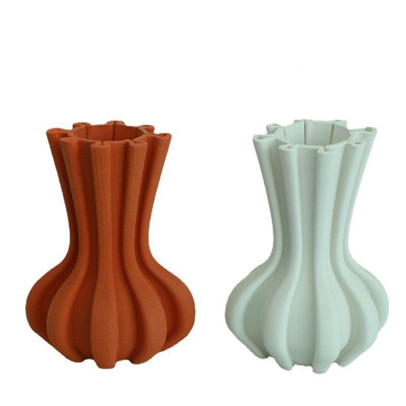 3D打印款陶瓷花瓶创板意扁插花装房饰品SDO摆件样售楼部干花工瓶,家居饰品,花瓶,淘宝优惠券,粉丝福利购,淘宝优惠卷