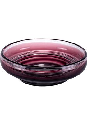 现代简约AB3141艺术高紫色果盘家居玻璃装饰端品意摆件精创致工艺