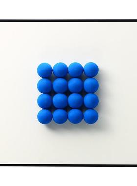 DYU轻奢ns潮流手工实物立体圆装饰画风艺术办公室摆球件蓝色挂i画