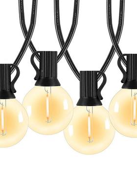 爆款标准线LED球CVF泡G40串E12院圣诞25FT户灯外水装饰氛围5庭0F