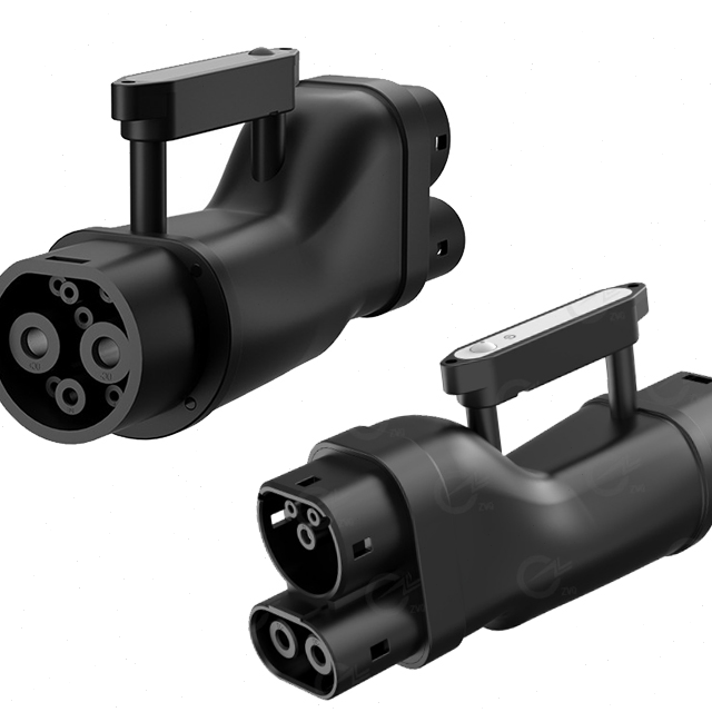 香港电车国标转type2欧标充电枪充电桩转接头tasla港车北上转换头