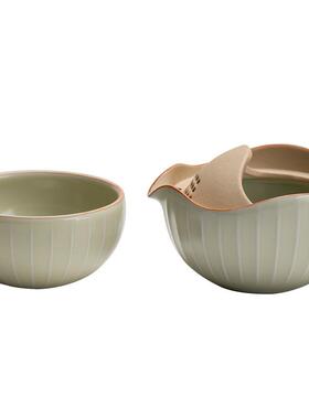 秘形球圆融快客汝一壶一杯旅黄行茶具花鸟图MYO户外便携茶具窑小