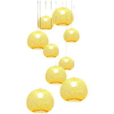 酒新中式旋转楼梯复堂式别墅客厅组合长吊灯古藤阁灯所店大会日式,家装灯饰光源,智能吊灯,淘宝优惠券,粉丝福利购,淘宝优惠卷