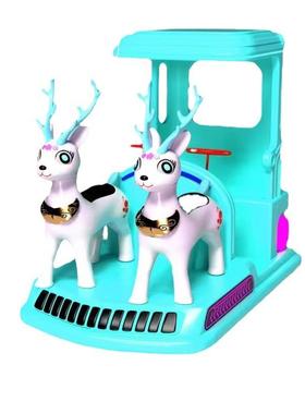 航新款广场碰碰车独角202412兽姊妹款室空麋外通体发光发财鹿摆摊