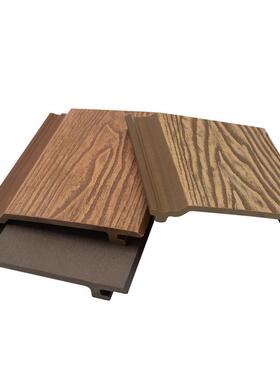 厂家木塑户外板墙145外墙板别墅防腐浮饰雕木纹WOP外墙装挂板