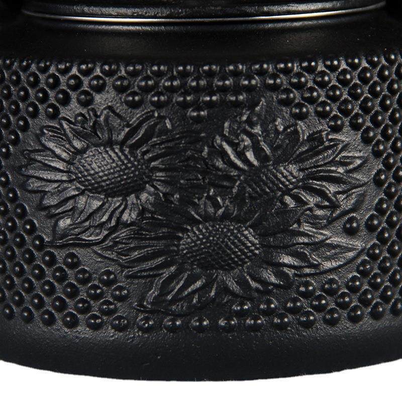 向日花铁壶葵过滤网生铁茶烧壶日式手工水泡茶家用件家装摆5-A-85