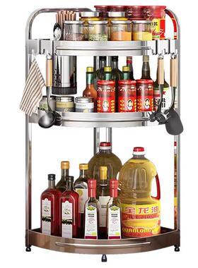 LK-HBZ转架不锈厨房角调转料置物架三角拐角台面放调钢料品油盐酱