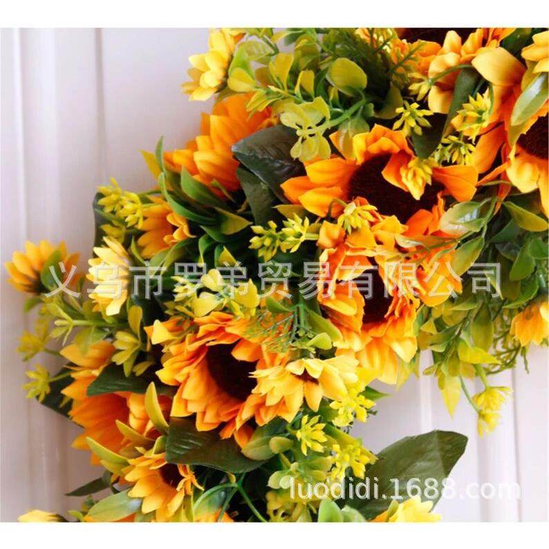 独立站新品春季向饰日葵花环太阳OQJ花门挂真绢花门饰壁仿花挂饰,节庆用品/礼品,装扮布置套餐,淘宝优惠券,粉丝福利购,淘宝优惠卷