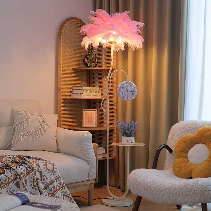 羽毛落地灯卧室ins风少女网红款北欧立式公主客厅床头台灯羽毛灯,畜牧/养殖物资,畜牧/养殖器械,淘宝优惠券,粉丝福利购,淘宝优惠卷
