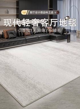 地毯客厅轻奢高级免洗可擦灰色意式极简卧室地垫家用沙发防水防污