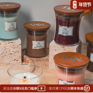 WoodWick白噪音香薰蜡烛85g美国进口木芯黑樱桃明星同款伴手礼