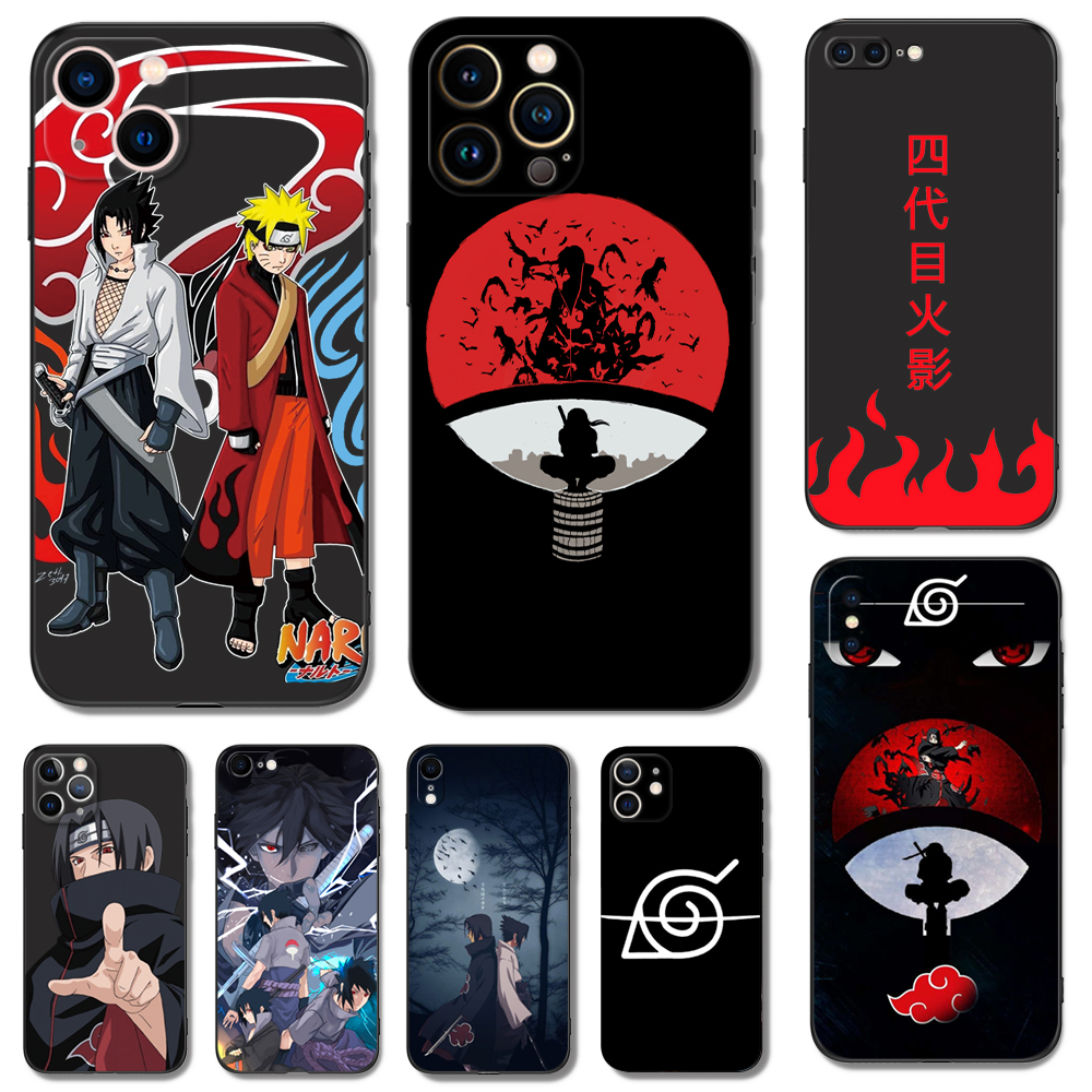 日本动漫火影忍者保护壳液态软硅胶手机壳适用于苹果14pro华为荣耀70 iphone12pro max13 11 40 X xr7 8P 6se