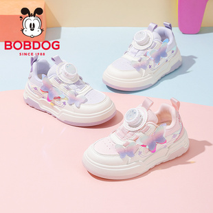 巴布豆女童女宝板鞋2025新款今年流行爆款鞋子软底女孩中大童运动