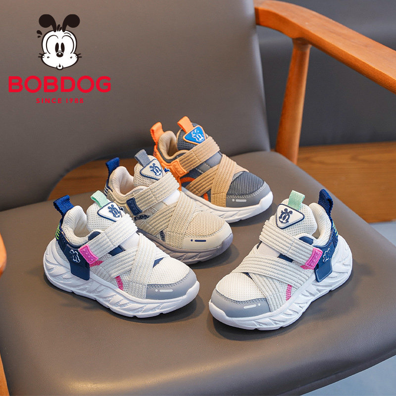 巴布豆儿童网面透气运动鞋软底男童女童帆布鞋女款男款鞋子休闲鞋