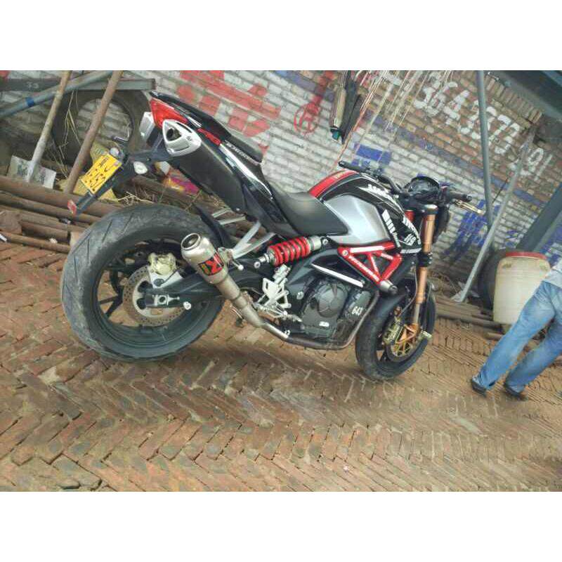 摩托车改装排气管 跑车黄龙600侧排中单排 排气管不锈钢 侧排中段