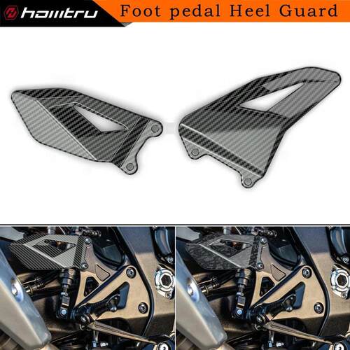 适用于铃木GSXR1000 2017-2024脚踏板后跟改装脚踏翅膀装饰碳纤纹