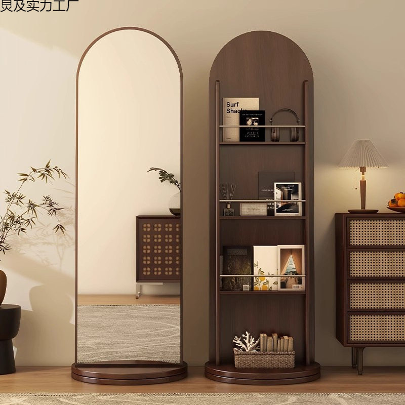 中古风旋转收纳全身镜