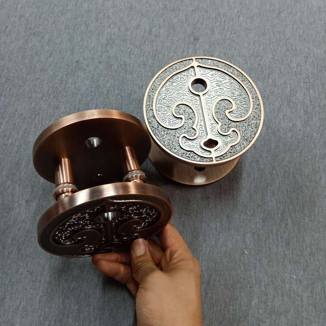 辉诚达高档大门拉手铝合金新中式简约轻奢酒店别墅区玻璃大门把手