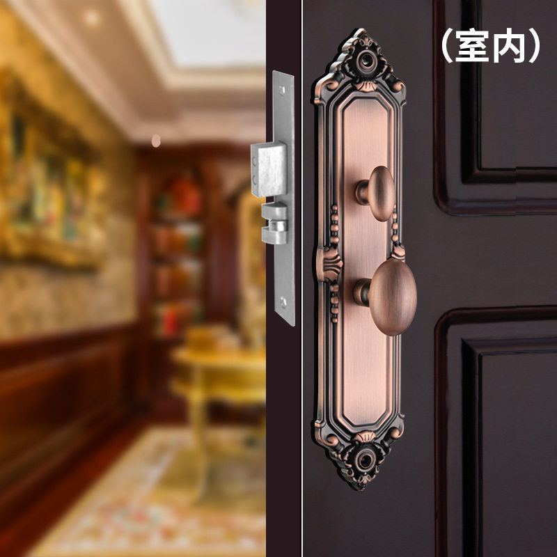 锌合金古典机械门锁欧式双舌豪华别墅锁通用门真假门锁防盗锁芯