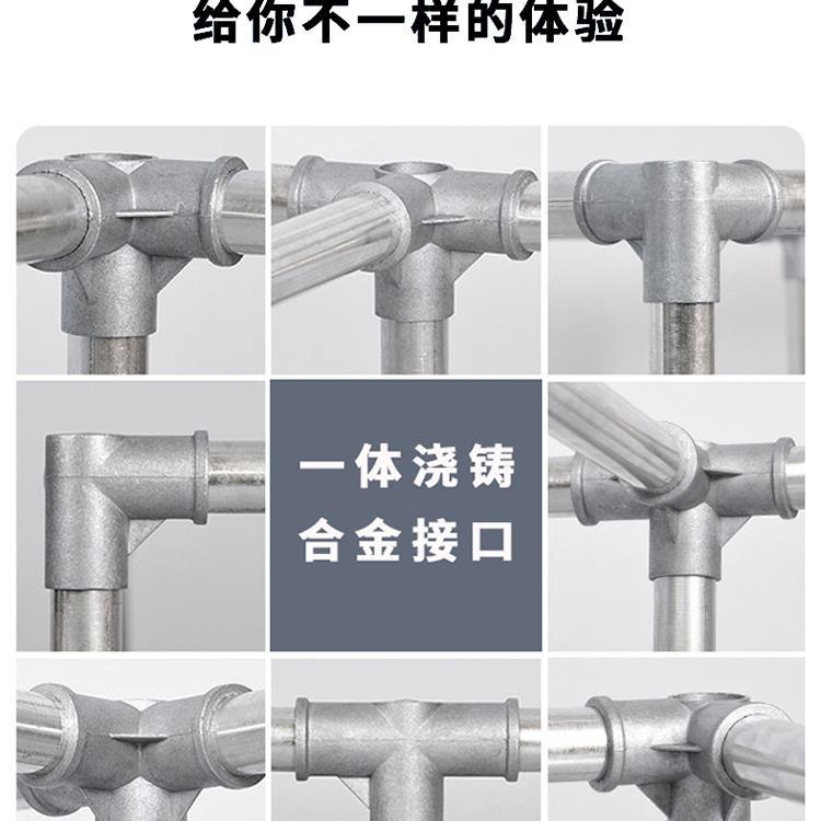 简易布衣柜家用卧室结实耐用加粗加厚合金钢架组装金属经济型衣橱