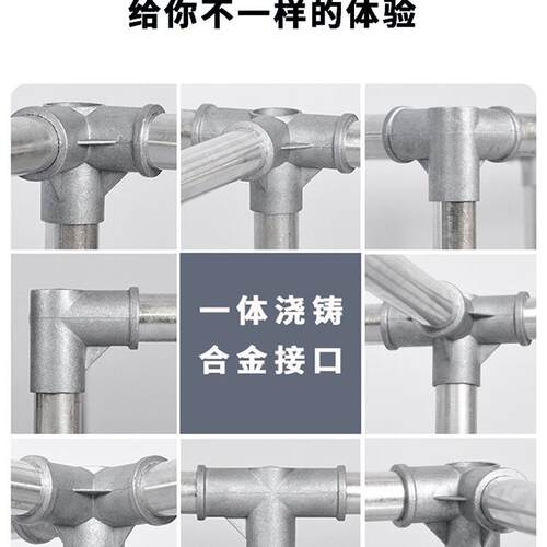 简易布衣柜家用卧室结实耐用加粗加厚合金钢架组装金属经济型衣橱