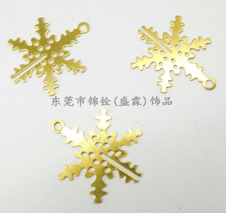 薄料雪花吊片铜片通花片DIY饰品463