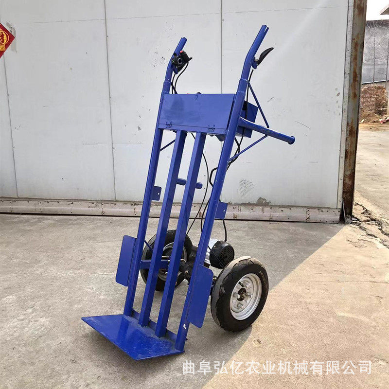 山地载重王鸡公车农用化肥粮食电动手推车工地爬坡独轮推灰斗车