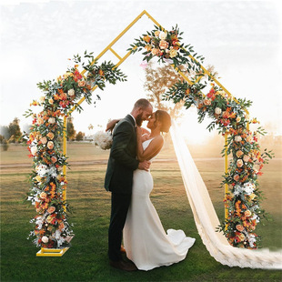 婚庆道具舞台背景装饰架婚礼区庆典派对气球拱门支架路引场景布置